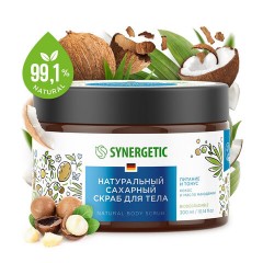 Скраб для тела 300 мл, SYNERGETIC "Кокос и масло макадамии", натуральный, сахарный, 800006 Скраб для тела 300 мл, SYNERGETIC "Кокос и масло макадамии", натуральный, сахарный, 800006 - фото 1