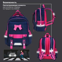 Рюкзак BRAUBERG SNAP, 2 отделения, 3 кармана, "Elegant bow", 39х28х16 см, 273129 - фото 15