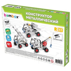 Конструктор металлический "Строительная техника 3 в 1", подвижные детали, 137 элементов, BAMBOX (БАМБОКС), 666369 - фото 5