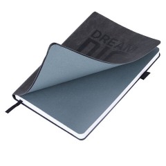 Ежедневник недатированный А5 138х213 мм BRAUBERG "BeStyle", под кожу, резинка, держатель, 160 л., графитовый, 116215 - фото 3