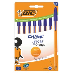 Ручки шариковые BIC "Orange Fine", НАБОР 8 шт., СИНИЕ, линия письма 0,32 мм, пакет, 919228 Ручки шариковые BIC "Orange Fine", НАБОР 8 шт., СИНИЕ, линия письма 0,32 мм, пакет, 919228 - фото 4