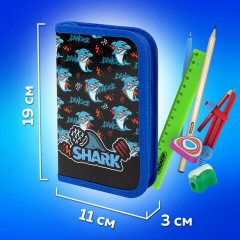 Пенал ПИФАГОР, 1 отделение, ламинированный картон, 19х11 см, "Angry shark", 272243 Пенал ПИФАГОР, 1 отделение, ламинированный картон, 19х11 см, "Angry shark", 272243 - фото 11
