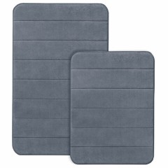Комплект ковриков MEMORY EFFECT для ванной 50х80 см и туалета 40х60 см темно-серый LAIMA HOME, 608448 Комплект ковриков MEMORY EFFECT для ванной 50х80 см и туалета 40х60 см темно-серый LAIMA HOME, 608448 - фото 3