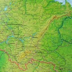 Карта России физическая 157х107 см, 1:5,5М, с ламинацией, интерактивная, европодвес, BRAUBERG, 112398 Карта России физическая 157х107 см, 1:5,5М, с ламинацией, интерактивная, европодвес, BRAUBERG, 112398 - фото 3