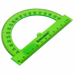 Транспортир 12 см, 180 градусов, BRAUBERG, прозрачный, неоновый, ассорти, 210849 Транспортир 12 см, 180 градусов, BRAUBERG, прозрачный, неоновый, ассорти, 210849 - фото 6