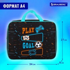 Папка на молнии с ручками BRAUBERG А4, 1 отделение, полиэстер, 80 мм, "Play sleep repeat", 272181 Папка на молнии с ручками BRAUBERG А4, 1 отделение, полиэстер, 80 мм, "Play sleep repeat", 272181 - фото 12