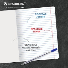 Тетрадь 18 л. BRAUBERG КЛАССИКА NEW линия, обложка картон, ЖЕЛТАЯ, 107780 - фото 5