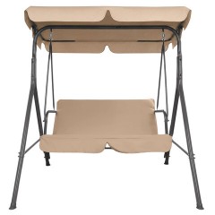 Качели садовые NOSTRESS (НОСТРЕСС) RELAX SC-001, 2 места, Ш140хГ110хВ153 см, мягкое сиденье, бежевый, 680053 - фото 3
