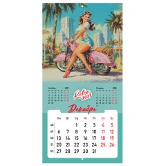 Календарь настенный перекидной 2027 г., BRAUBERG, 12 листов, 28,5х57 см, "Pin up", 118421 - фото 16