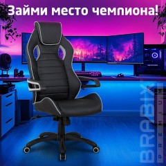 Кресло компьютерное BRABIX "Techno Pro GM-003", экокожа, черное/серое, вставки серые, 531814 - фото 17