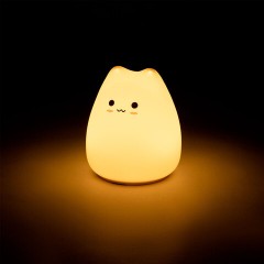 Ночник силиконовый LED "Котик" 90x89x102 мм, белый свет/RGB, таймер, USB, аккумулятор 400 мАч, DASWERK (ДАСВЕРК), 238935 - фото 8