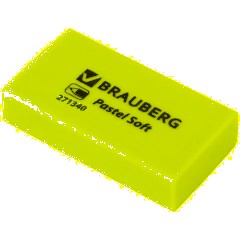 Ластики BRAUBERG PASTEL SOFT НАБОР 6 шт., размер ластика 45х25х10 мм, экологичный ПВХ, 271340 - фото 5