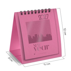 Календарь-домик настольный на гребне, 2027 г., BRAUBERG, 110х120 мм, РОЗОВЫЙ, 118326 - фото 3