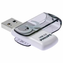 Флеш-диск 32 GB PHILIPS VIVID, разъем USB 3.0, черный, FM32FD00B/97 Флеш-диск 32 GB PHILIPS VIVID, разъем USB 3.0, черный, FM32FD00B/97 - фото 2