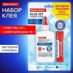 Набор клея BRAUBERG (клей-карандаш PVP 15 г, клей ПВА 125 г), блистер, 271980 Набор клея BRAUBERG (клей-карандаш PVP 15 г, клей ПВА 125 г), блистер, 271980 - фото 12