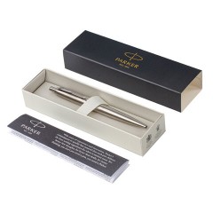 Ручка шариковая PARKER "Jotter XL Monochrome Stainless Steel CT", корпус серебристый, сталь, синяя, 2122756 - фото 7