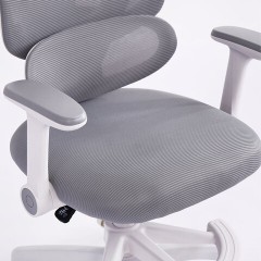 Кресло детское с подставкой для ног BRABIX KIDS "MG-220", сетка/ткань TW, серое, 533315 - фото 7
