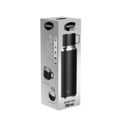 Термос 0,75 л JOYLUX (ДЖОЙЛЮКС) ULTRA, нержавеющая сталь SUS316, крышка/кружка, питейник, сито, черный матовый, 700314 - фото 6