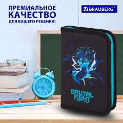 Пенал BRAUBERG с наполнением, 1 отделение, 1 откидная планка, 24 предмета, 21х14 см, "Anime fight", 272354 - фото 15