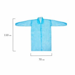 Халат одноразовый голубой на липучках КОМПЛЕКТ 10 шт., XXXL, 60-62 размер, 110 см, рукав на резинке, 30 г/м2, ОПТИТРЕЙД Халат одноразовый голубой на липучках КОМПЛЕКТ 10 шт., XXXL, 60-62 размер, 110 см, рукав на резинке, 30 г/м2, ОПТИТРЕЙД - фото 8