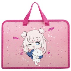 Папка на молнии с ручками ЮНЛАНДИЯ А4, 1 отделение, пластик, ширина 45 мм, "Anime Pals", 271457 Папка на молнии с ручками ЮНЛАНДИЯ А4, 1 отделение, пластик, ширина 45 мм, "Anime Pals", 271457 - фото 3