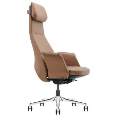 Кресло HAWASAN (ХАВАСАН) PREMIUM "STELLAR EX-840", синхромеханизм, алюминий, экокожа, коричневое, 533242 - фото 3