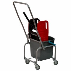 Тележка уборочная Eco-Force, 1 съемное ведро 25 л, отжим, металлический каркас, бесшумные колеса, 21EF/1 Тележка уборочная Eco-Force, 1 съемное ведро 25 л, отжим, металлический каркас, бесшумные колеса, 21EF/1 - фото 2