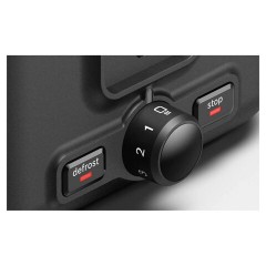Тостер BOSCH TAT3P423, 970 Вт, 2 тоста, 5 режимов, металл, черный - фото 3