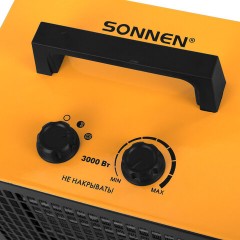Тепловая пушка электрическая SONNEN PTC3001, 3000 Вт, керамический нагревательный элемент, 2 режима, 456206 - фото 6