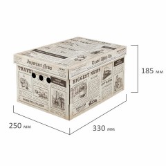 Короб для хранения из плотного микрогофрокартона 330х250х185 мм, КОМПЛЕКТ 4 шт., BRAUBERG HOME "Газета", 271814 Короб для хранения из плотного микрогофрокартона 330х250х185 мм, КОМПЛЕКТ 4 шт., BRAUBERG HOME "Газета", 271814 - фото 8