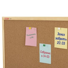 Доска пробковая для объявлений 45х60 см, деревянная рамка, BRAUBERG Wood, 238310 - фото 8