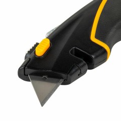 Нож универсальный мощный цинковый BRAUBERG METALLIC PRO, автофиксатор, резиновые вставки, 238738 Нож универсальный мощный цинковый BRAUBERG METALLIC PRO, автофиксатор, резиновые вставки, 238738 - фото 4