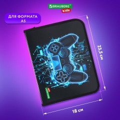 Папка для тетрадей BRAUBERG KIDS А5, 1 отделение, пластик, молния вокруг, "Digital gamepad", 273326 Папка для тетрадей BRAUBERG KIDS А5, 1 отделение, пластик, молния вокруг, "Digital gamepad", 273326 - фото 10