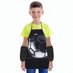 Фартук с нарукавниками для уроков труда BRAUBERG KIDS, 2 кармана, регулировка по росту, 46x54 см, "Игровой мяч", 273759 - фото 2