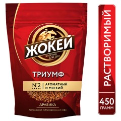 Кофе растворимый ЖОКЕЙ "Триумф" 450 г, сублимированный, 0917-08 - фото 4