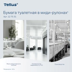 Бумага туалетная д/дисп Торк/Tellus в миди-рул Т6 2сл100м27рул127530/127531 - фото 13