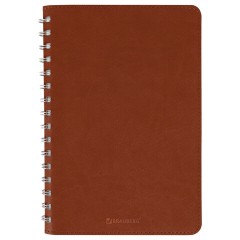 Бизнес-тетрадь на гребне А5 148x218 мм, BRAUBERG "Office PRO", под кожу, клетка, 80 л., коричневая, 111044 - фото 10