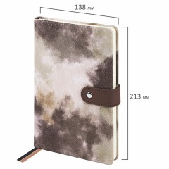 Ежедневник недатированный А5 138х213 мм BRAUBERG "Nebula", под кожу, застежка, 160 л., коричневый, 116236 Ежедневник недатированный А5 138х213 мм BRAUBERG "Nebula", под кожу, застежка, 160 л., коричневый, 116236 - фото 2