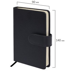 Скетчбук, слоновая кость 140 г/м2 90х140 мм, 80 л., КОЖЗАМ, застежка, BRAUBERG ART CLASSIC, черный,116458 Скетчбук, слоновая кость 140 г/м2 90х140 мм, 80 л., КОЖЗАМ, застежка, BRAUBERG ART CLASSIC, черный,116458 - фото 3