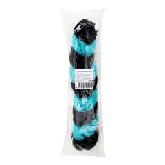 Мочалка для тела КОСИЧКА, нейлоновая с ручками, 80 г (29х6х6 см), ассорти, 9040 - фото 6