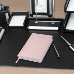 Ежедневник датированный 2026, А5, 138x213 мм, BRAUBERG "Profile", балакрон, светло-розовый, 117075 - фото 5