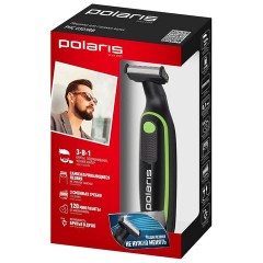 Триммер для бороды POLARIS PHC 0303RB, 3 насадки, длина 0.2-5 мм, беспроводной, черный, 45802 - фото 11