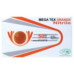 Перчатки нитриловые сверхпрочные с текстурой SFM MEGA TEX ORANGE, Германия, 25 пар (50 штук), размер L (большой), 4036534914205 - фото 7