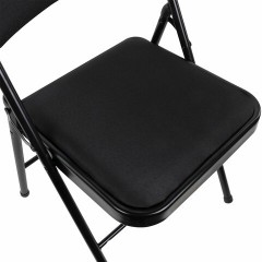 Стул складной BRABIX "Golf Plus CF-003 КОМФОРТ", чёрный каркас, чёрная ткань, 532889 - фото 13