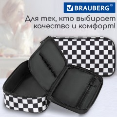 Пенал-органайзер BRAUBERG, 1 отделение, полиэстер, 22x11,5x6 см, "Black and White", 271572 - фото 13