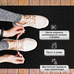 Коврик ДОРОЖКА 0,9х10 м, "ТРАВКА" ЧЕРНЫЙ пластиковый грязезащитный, щетина 10 мм, LAIMA EXPERT, 701070 - фото 10