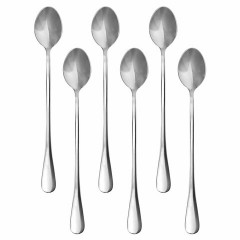 Ложки чайные 19,5 см длинные STANDARD, КОМПЛЕКТ 6 шт., полированная нержавеющая сталь, серебристые, DASWERK, 609076 - фото 2