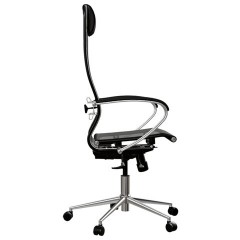 Кресло МЕТТА "ErgoLife" 10 B1-104K, хром, синхромеханизм, прочная сетка, черное - фото 6