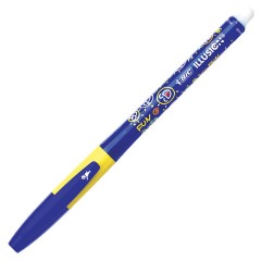 Ручка стираемая гелевая с грипом BIC "Gelocity Illusion", СИНЯЯ, корпус синий, линия 0,3 мм, 516518 Ручка стираемая гелевая с грипом BIC "Gelocity Illusion", СИНЯЯ, корпус синий, линия 0,3 мм, 516518 - фото 3