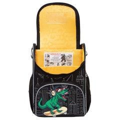Ранец GRIZZLY анатомическая спинка, с мешком для обуви, для мальчиков, DINO RACE, 33х25х13 см, RAm-485-1/1 - фото 4